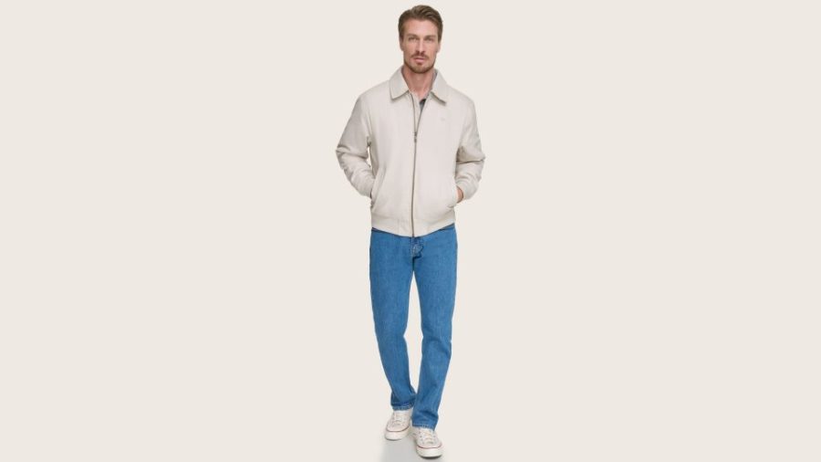Dockers Microtwill Golf Jacket, Men's, Khaki XL