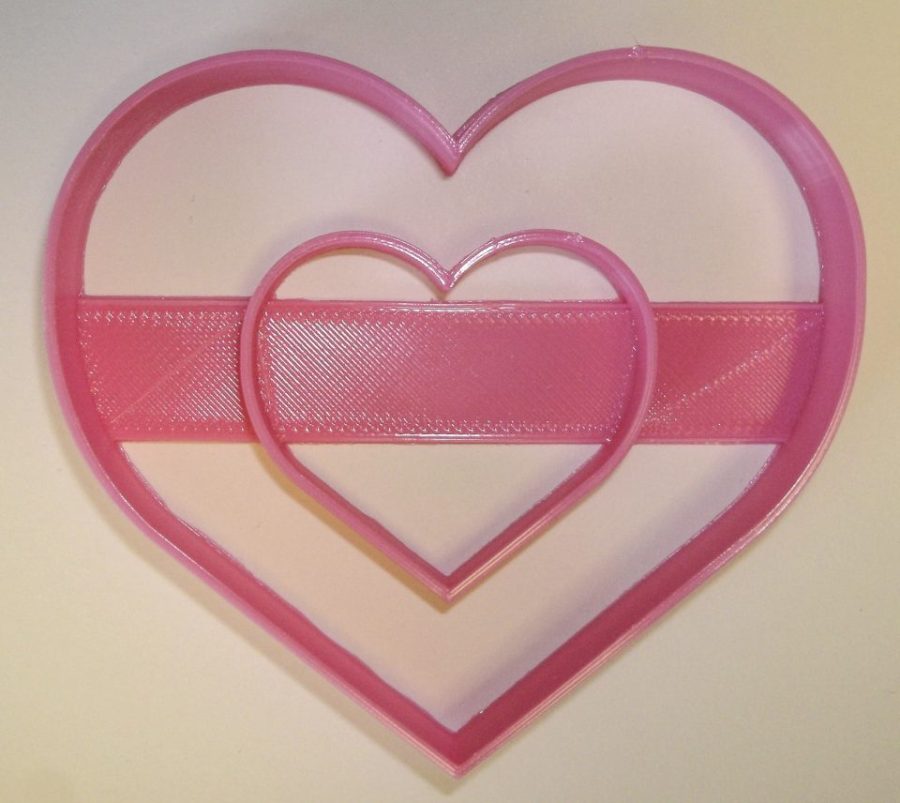 Double Heart Love Anniversary Valentine Cookie Cutter Made in USA PR301