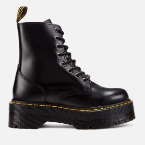 Dr. Martens Jadon Polished Smooth Leather 8-Eye Boots - Black - UK 7