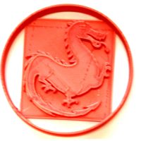Dragon Flame Breathing Fire Winged Horned Creature Cookie Cutter USA PR2668