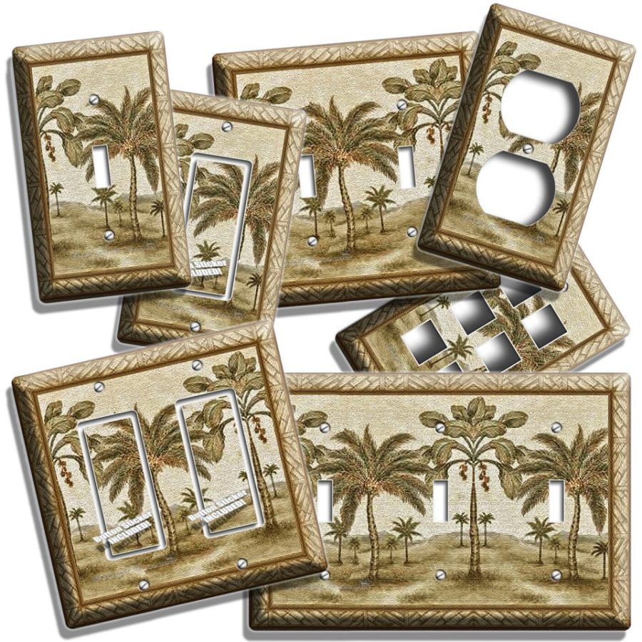 EXOTIC FLORIDA PALM TREES DUNES LIGHT SWITCH OUTLET WALL COVER PLATES HOME DECOR