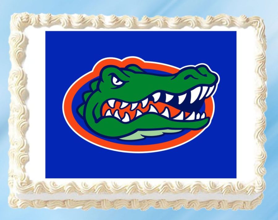 Florida Gators Edible Image Topper Cupcake Cake Frosting 1/4 Sheet 8.5 x 11"
