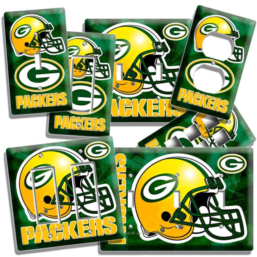 GREEN BAY PACKERS FOOTBALL TEAM LIGHT SWITCH WALL PLATE OUTLET MAN CAVE ROOM ART