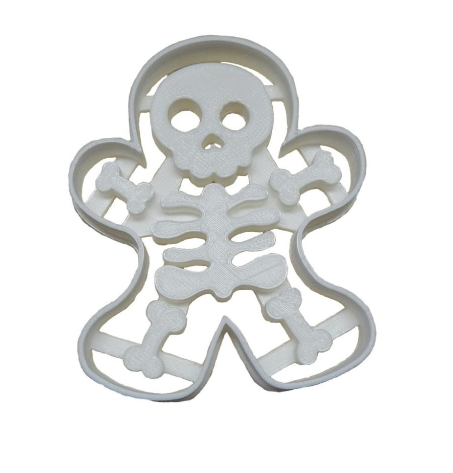 Gingerbread Skeleton Man Halloween Holiday Cookie Cutter 3D Printed USA PR113