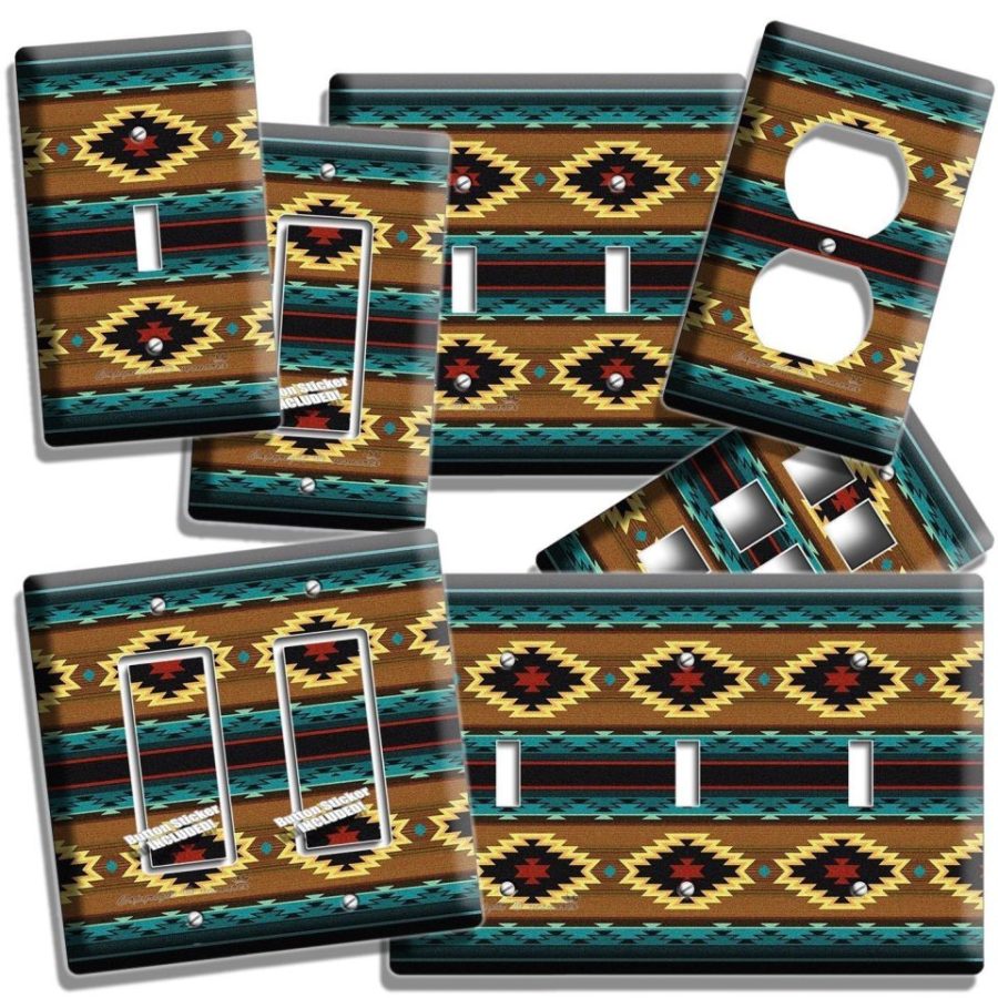 LATIN SOUTHWEST BLANKET PATTERN LIGHT SWITCH OUTLET WALL PLATE ROOM HOME DECOR