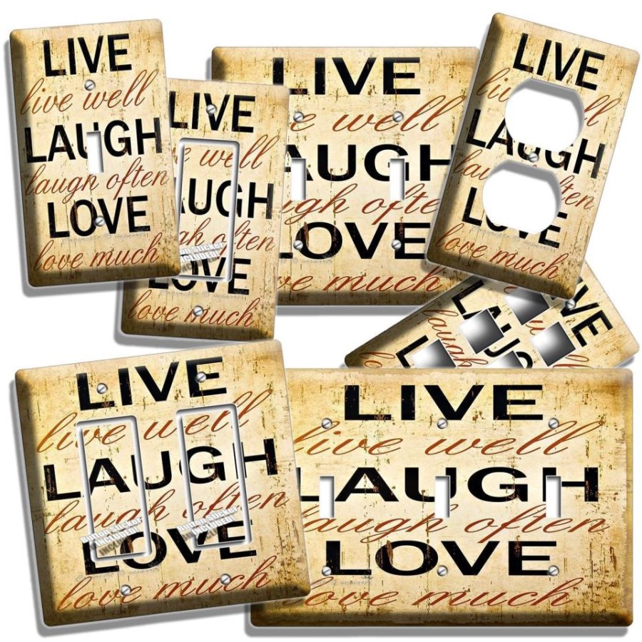LIVE LAUGH LOVE RUSTIC COUNTRY ROOM LIGHT SWITCH OUTLET WALL PLATE KITCHEN DECOR