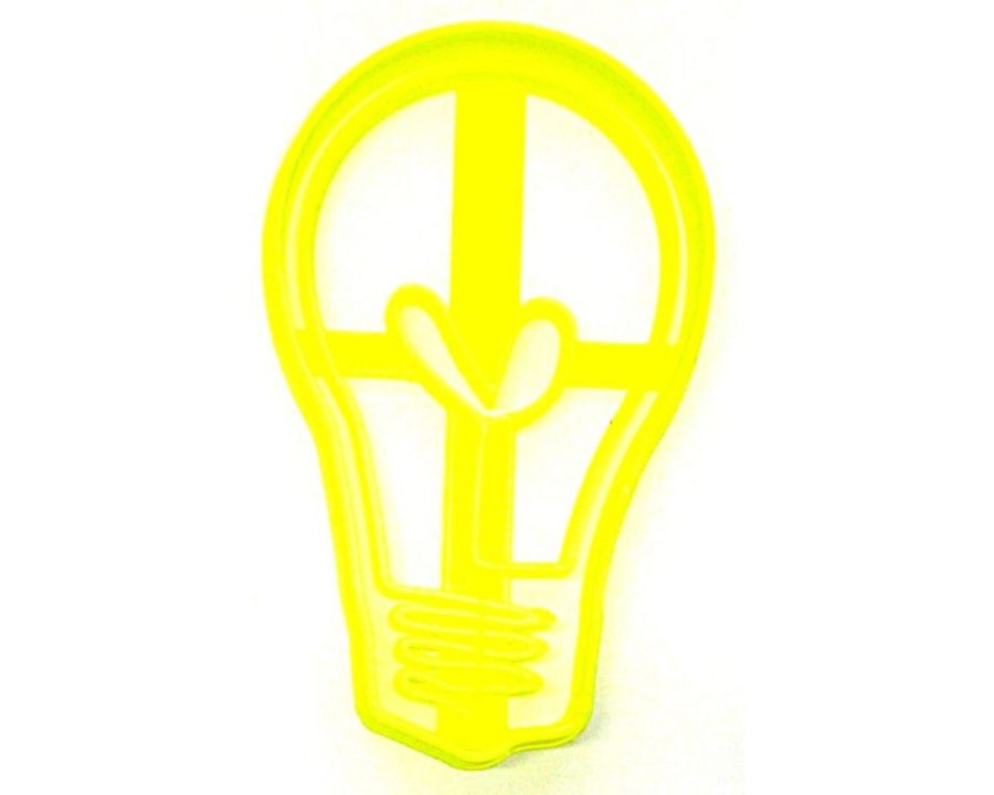 Lightbulb Light Bulb Idea Electricity Wire Filament Cookie Cutter USA PR2093
