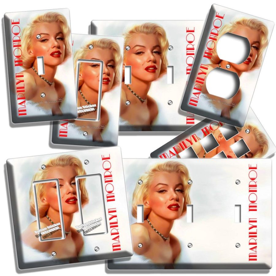 MARILYN MONROE BEAUTIFUL RETRO ACTRESS LIGHT SWITCH OUTLE WALL PLATE ROOM DECOR