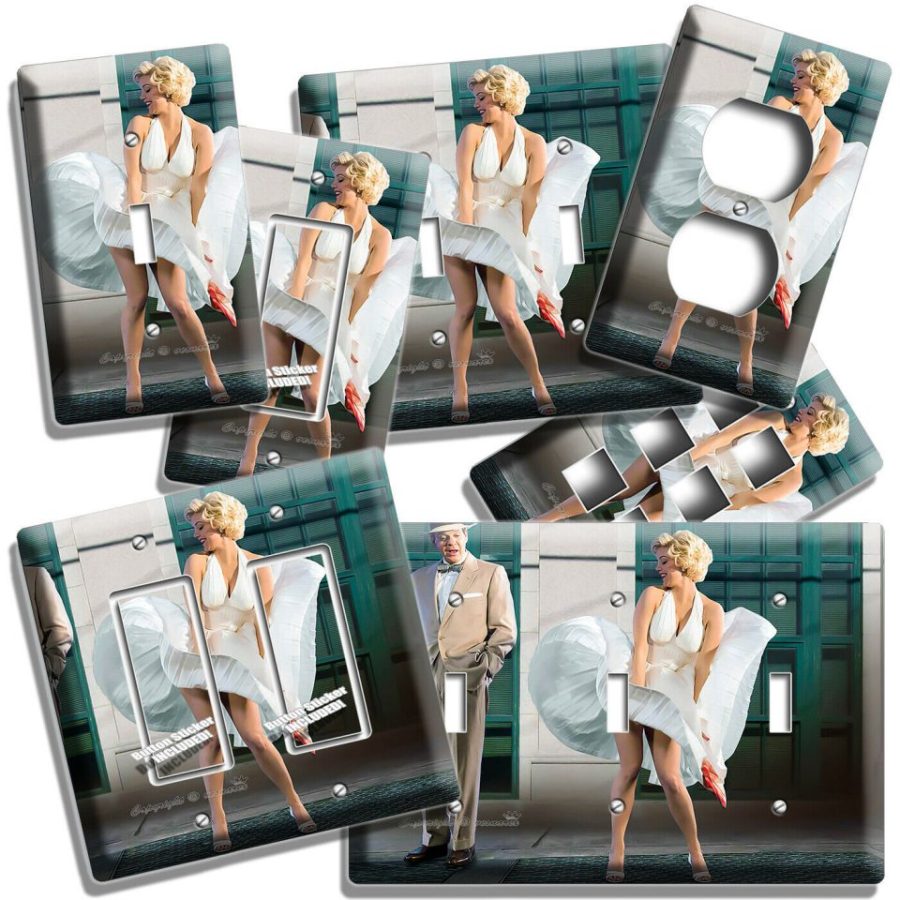 MARILYN MONROE WHITE SUBWAY DRESS LIGHT SWITCH OUTLET WALL PLATE ROOM HOME DECOR