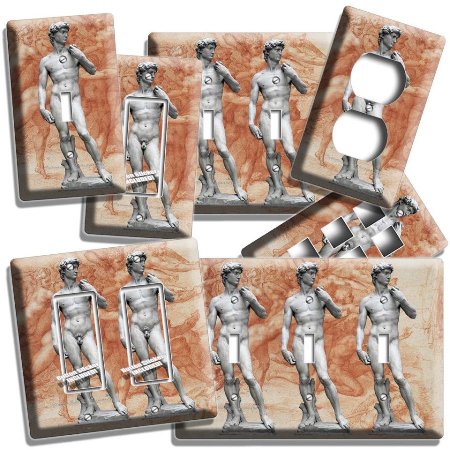 MICHELANGELO DAVID NUDE STATUE NEW LIGHT SWITCH OUTLET WALL PLATE ART ROOM DECOR