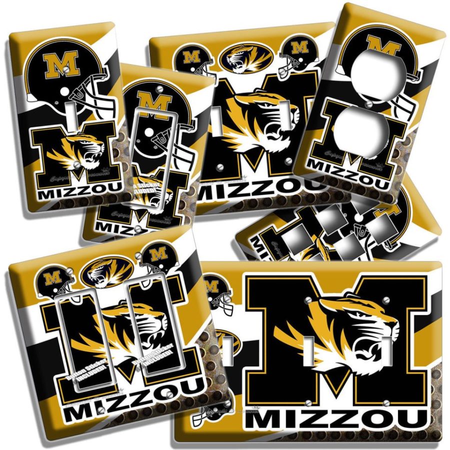 MISSOURI TIGERS COLLEGE FOOTBALL TEAM LIGHT SWITCH WALL PLATES OUTLET HOME DECOR