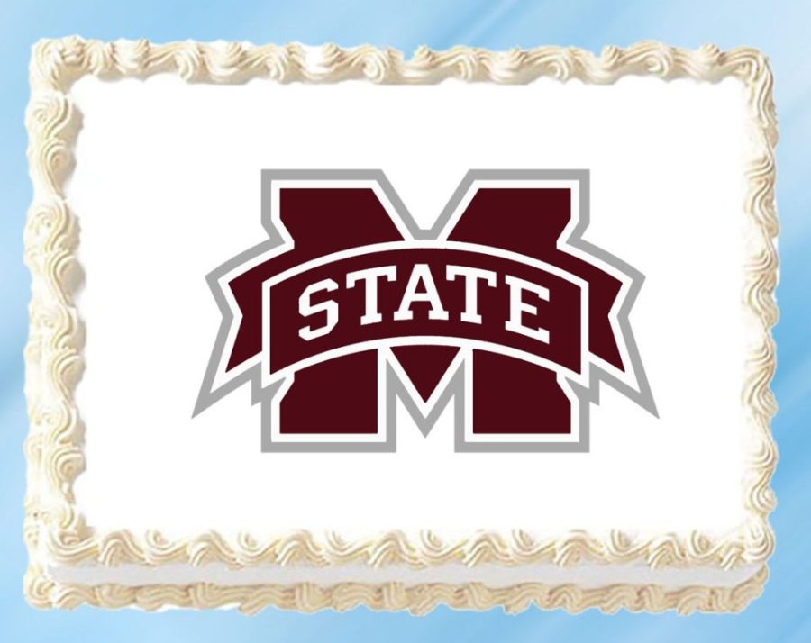 Mississippi State Edible Image Topper Cupcake Cake Frosting 1/4 Sheet 8.5 x 11"