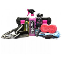 Muc-Off Pro Cleaning Kit 10 Piece Bundle including nano cleaner drivetrain cleaner brush set lube mat cloth and sponge