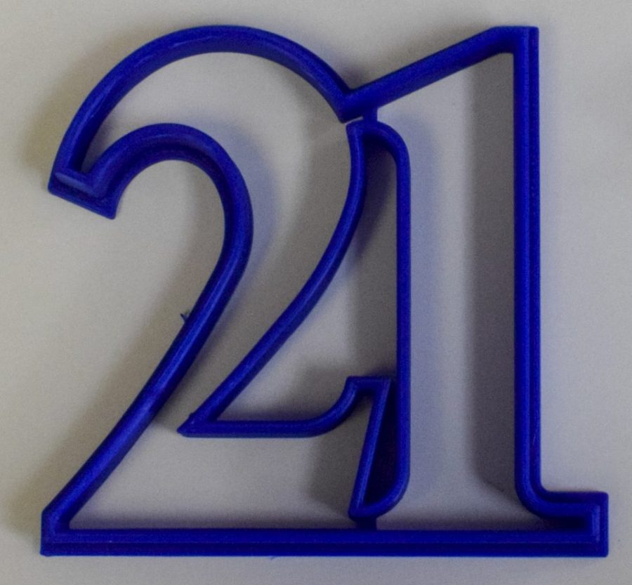 Number 21 Twenty One Birthday Anniversary Cookie Cutter Made in USA PR108-21