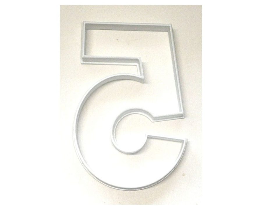 Number Five 5 Birthday Anniversary Large Size 4" Cookie Cutter USA PR3805