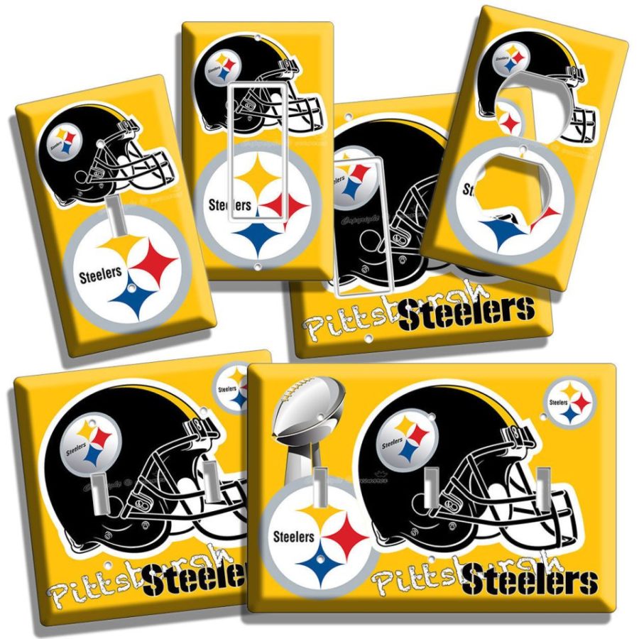 PITTSBURGH STEELERS FOOTBALL TEAM LIGHT SWITCH OUTLET WALL PLATES MAN CAVE DECOR