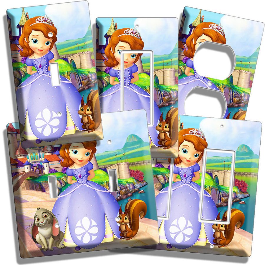 PRINCESS SOFIA THE FIRST LIGHT SWITCH OUTLET PLATES GIRLS ROOM BEDROOM DECOR