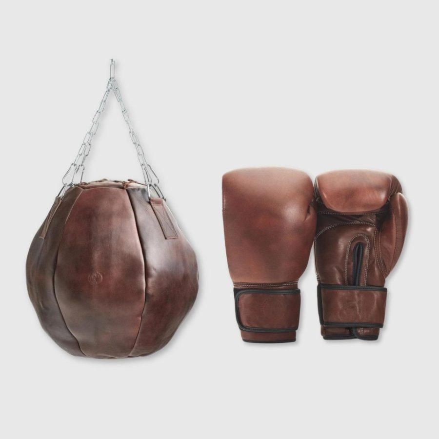 PRO Heritage Brown Wrecking Ball Leather Boxing Package (Strap Up)