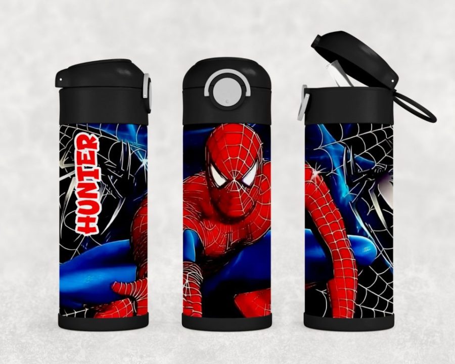 Personalized Spiderman 12oz Kids Stainless Steel Tumbler Water Bottle