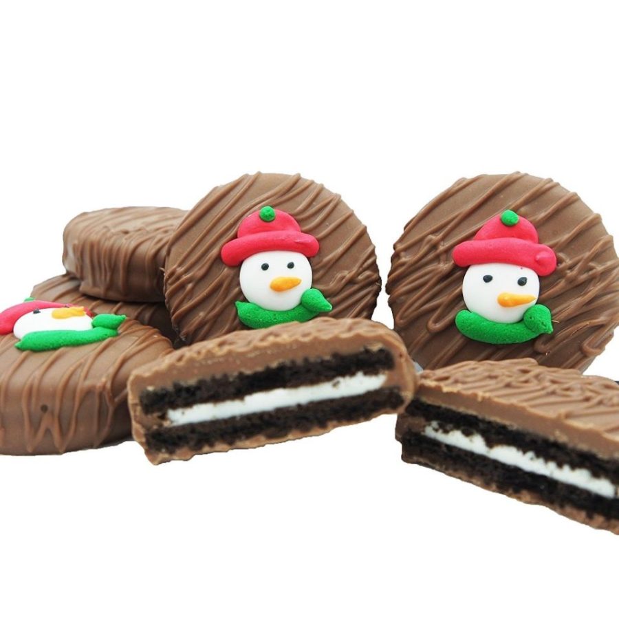 Philadelphia Candies Winter Holiday Snowman Face Milk Chocolate OREO® Cookies