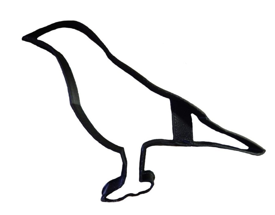 Raven Outline Black Passerine Bird Family Cookie Cutter 3D Printed USA PR2280