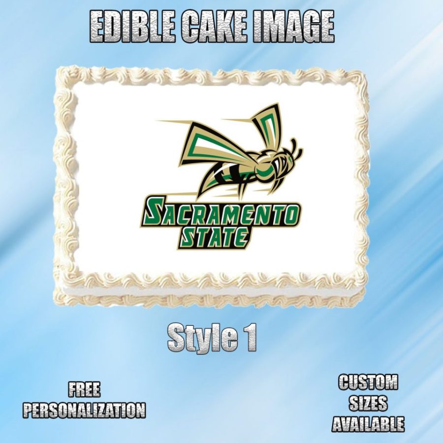 Sacramento State Edible Image Topper Cupcake Frosting 1/4 Sheet 8.5 x 11"