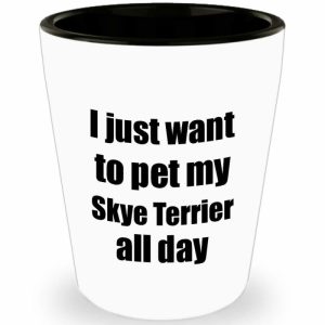 Skye Terrier Shot Glass Dog Lover Mom Dad Funny Gift Idea For Liquor Lover Alcoh