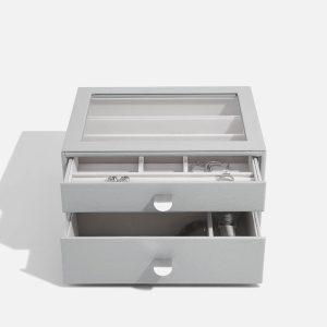 Stackers Classic 2 Set Jewellery Drawers - Pebble Grey