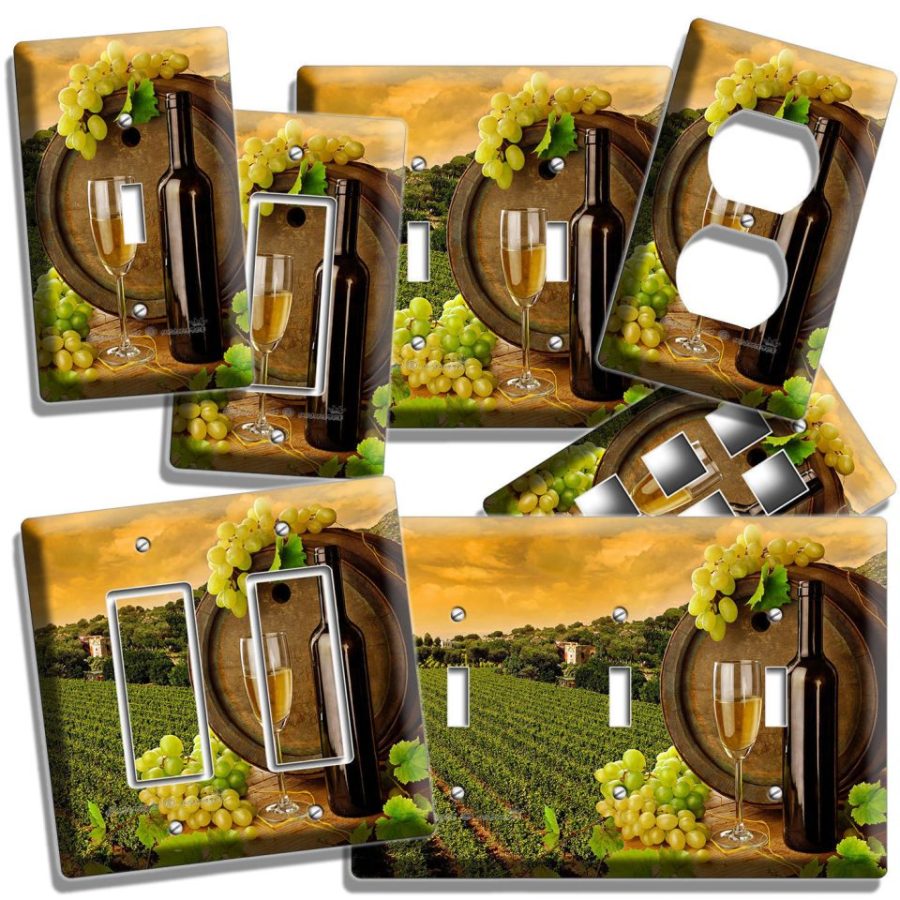 TUSCAN VINEYARD WINE GRAPES LIGHT SWITCH WALL PLATE OUTLET COVER KITCHEN DECOR