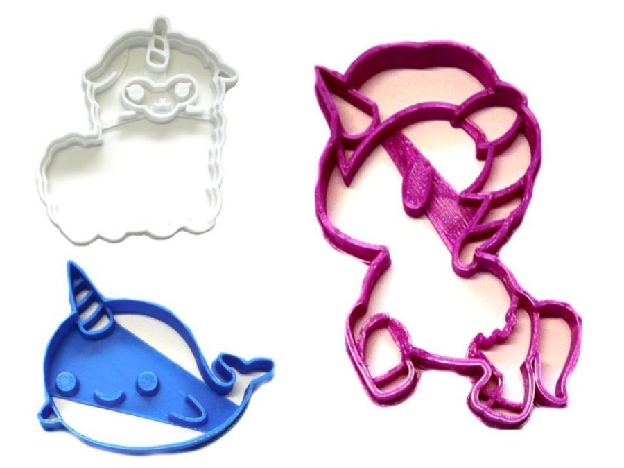 Unicorn Friends Narwhal Llama Set of 3 Cookie Cutters USA PR1457