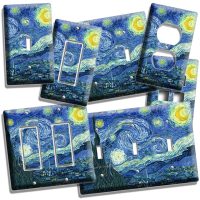VAN GOGH STARRY NIGHT SKY PAINTING LIGHT SWITCH OUTLET WALL PLATE FINE ART COVER