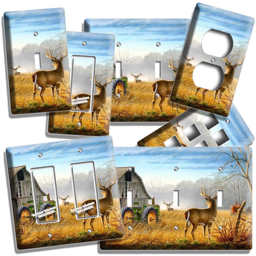 WHITETAIL DEER BUCK COUNTRY FARM BARN LIGHT SWITCH OUTLET WALL PLATES ROOM DECOR