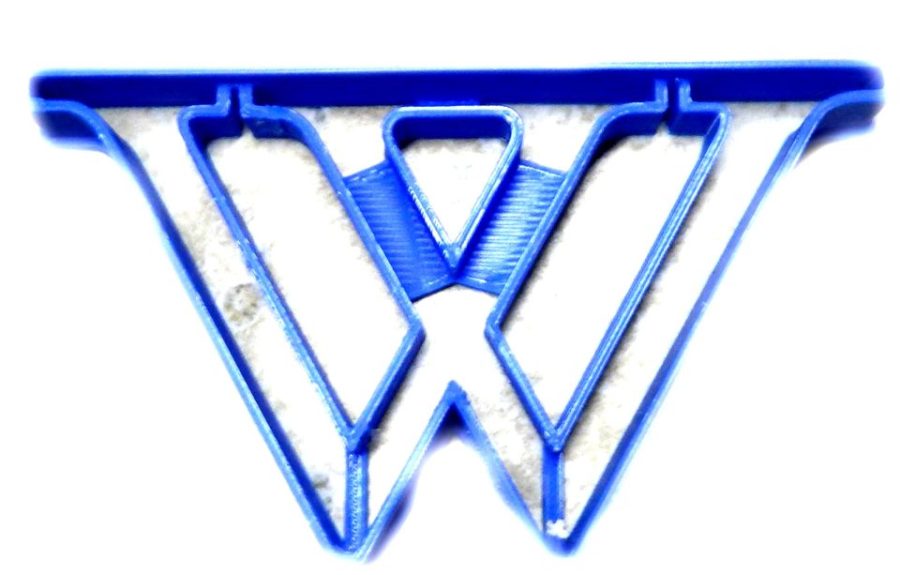 Wellesley College W Letter Symbol Cookie Cutter Made in USA PR2314