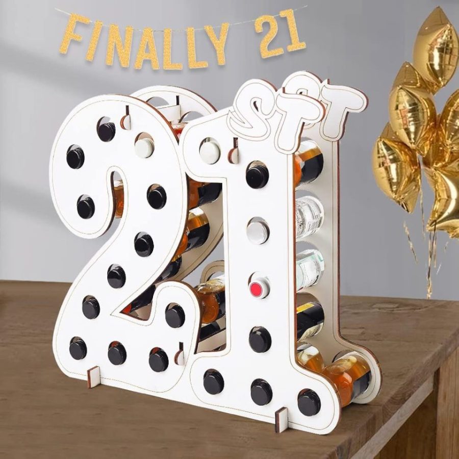 21St Birthday Decorations For Her Wooden Centerpieces For Tables, 21 Mini Liquor