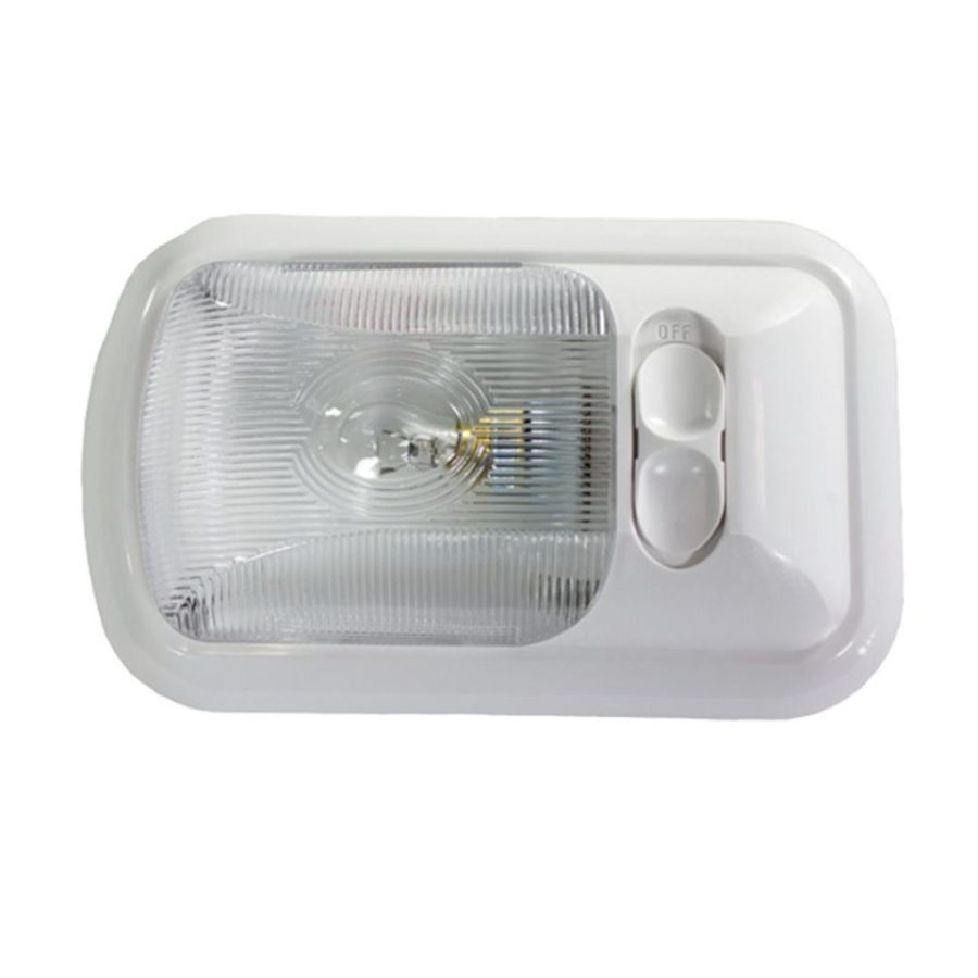 ARCON 18122 Euro Style Single Light with Optic Lens and White Base