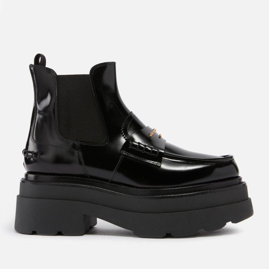Alexander Wang Women's Carter Leather Platform Chelsea Boots - Black - UK 3