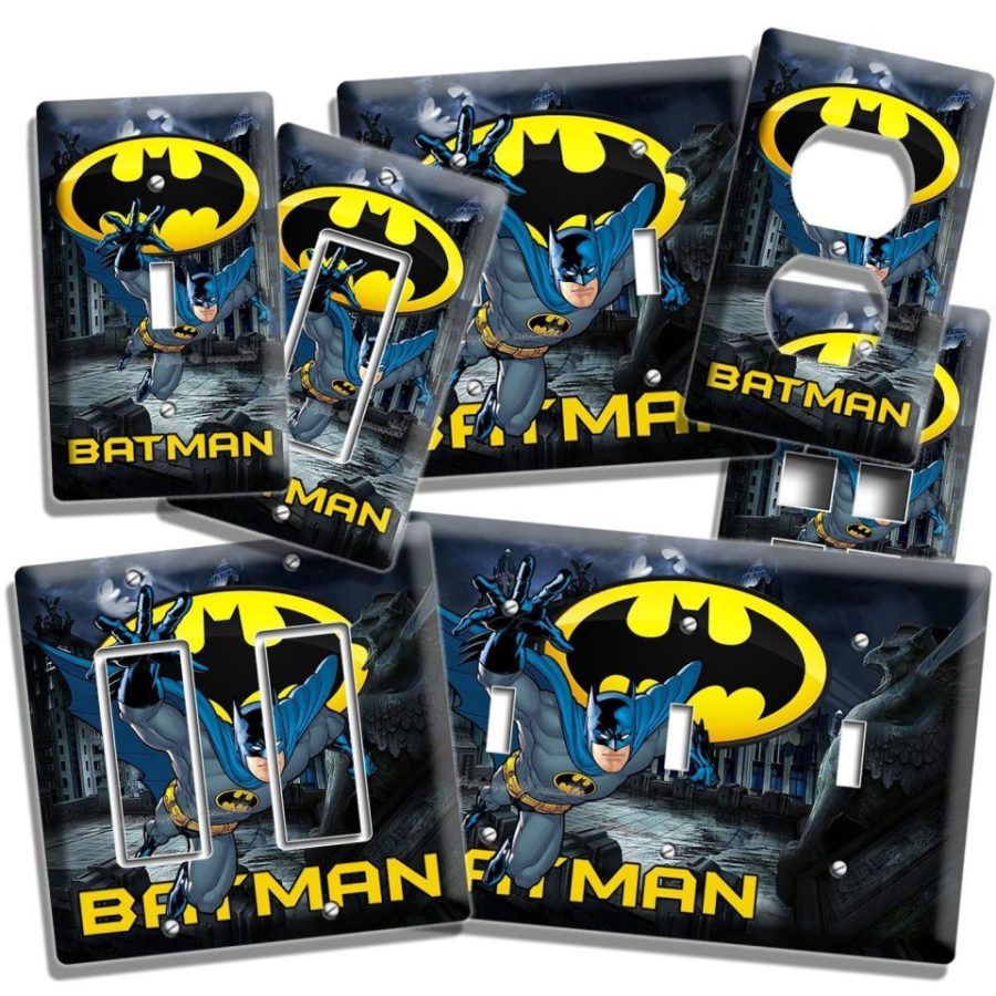 BATMAN FOREVER SUPERHERO LIGHT SWITCH OUTLET WALL PLATE GAME PLAY ROOM ART DECOR