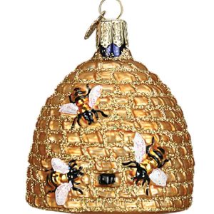 Bee Hive Glass Ornament