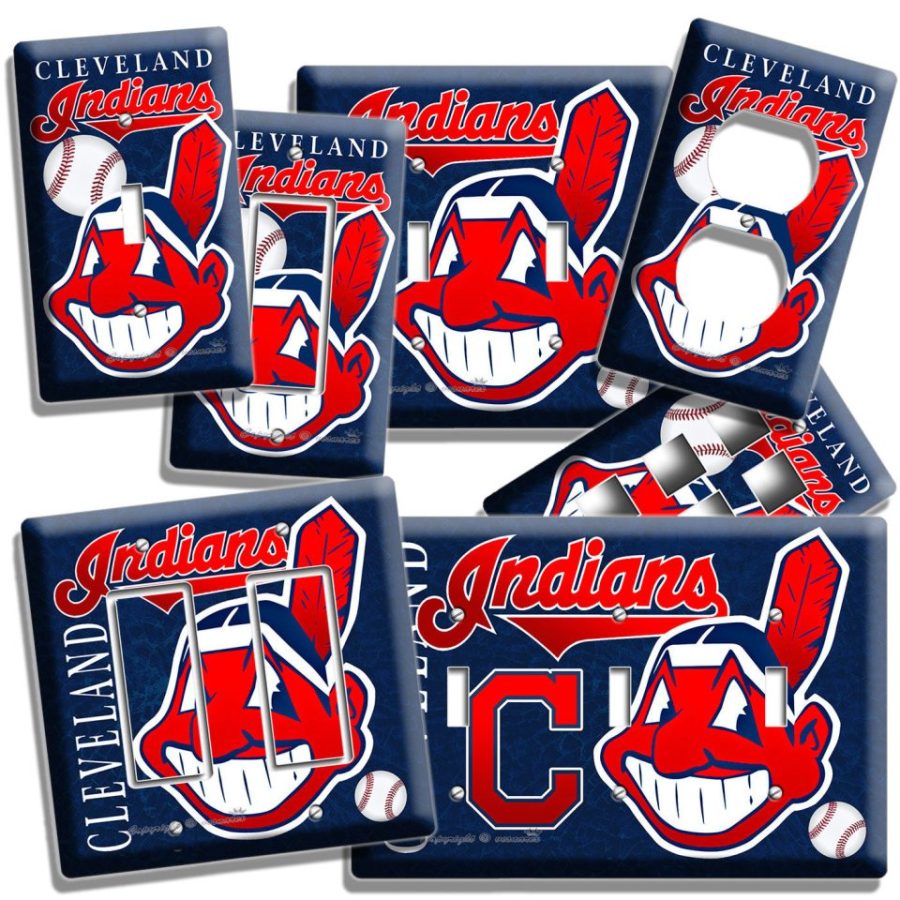 CLEVELAND INDIANS BASEBALL LIGHT SWITCH POWER OUTLET WALL PLATE COVER HOME DECOR