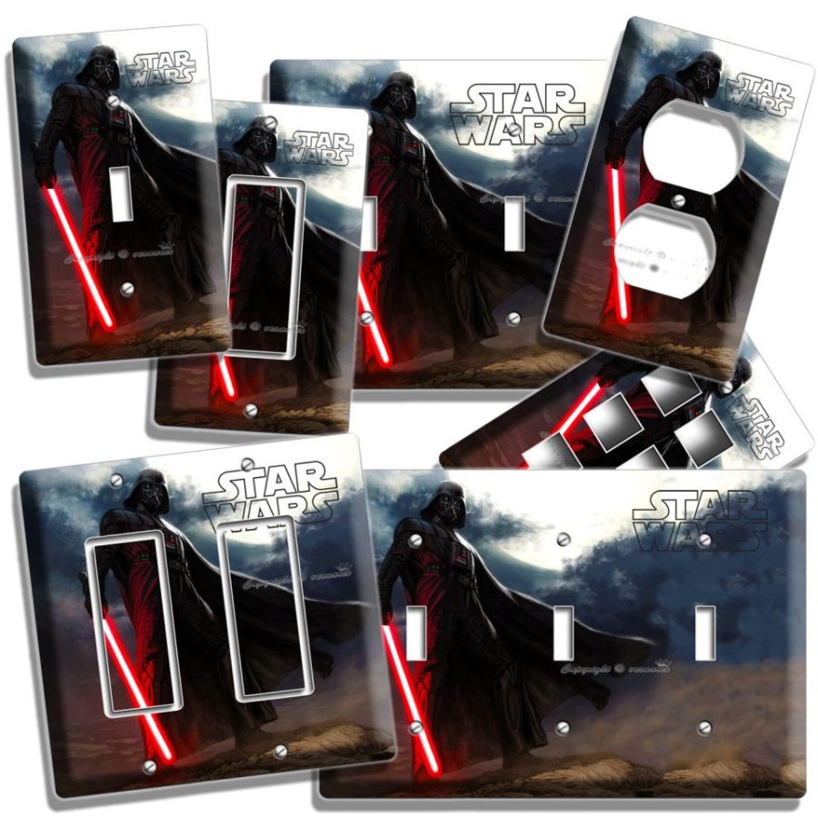 DARTH VADER RED SWORD STAR WARS DARK FORCE LIGHT SWITCH OUTLET DECOR WALL PLATES