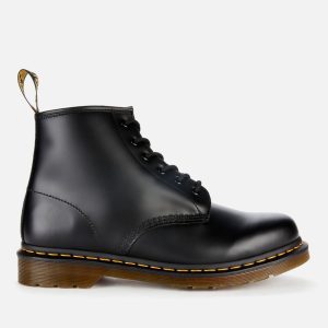 Dr. Martens 101 Smooth Leather 6-Eye Boots - Black - UK 3