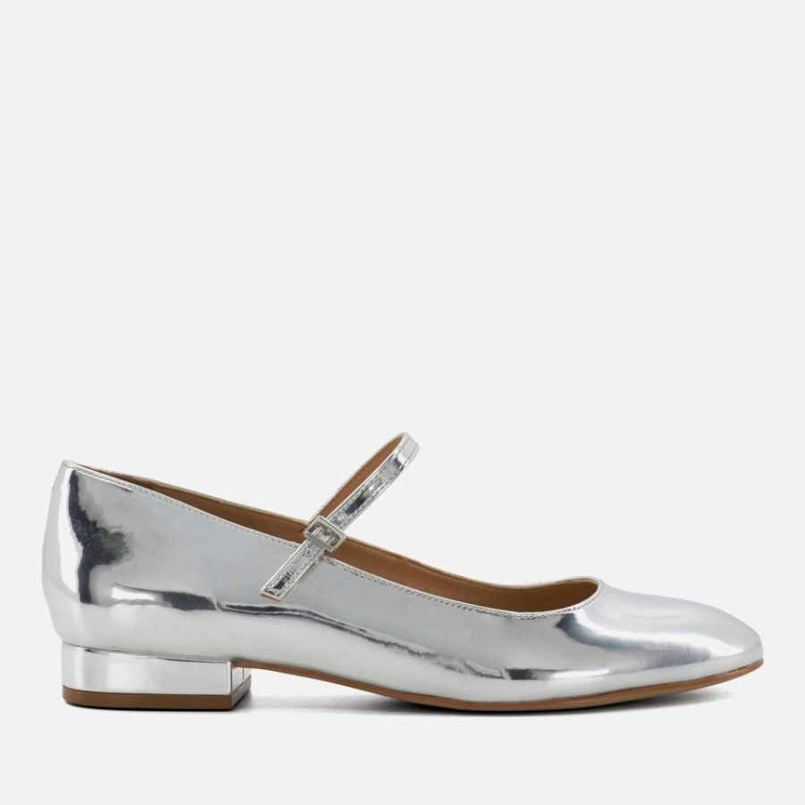 Dune Women's Hipplie Patent-Leather Mary Jane Flats - UK 3