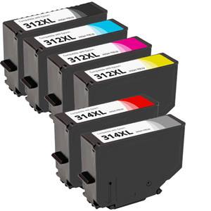 Epson 312XL and 314XL Remanufactured Ink Cartridge Set, High Yield for Expression Photo XP-15000 Printer, 1 Black, 1 Cyan, 1 Magenta, 1 Yellow, 1 Gray, 1 Red - 6 Pack