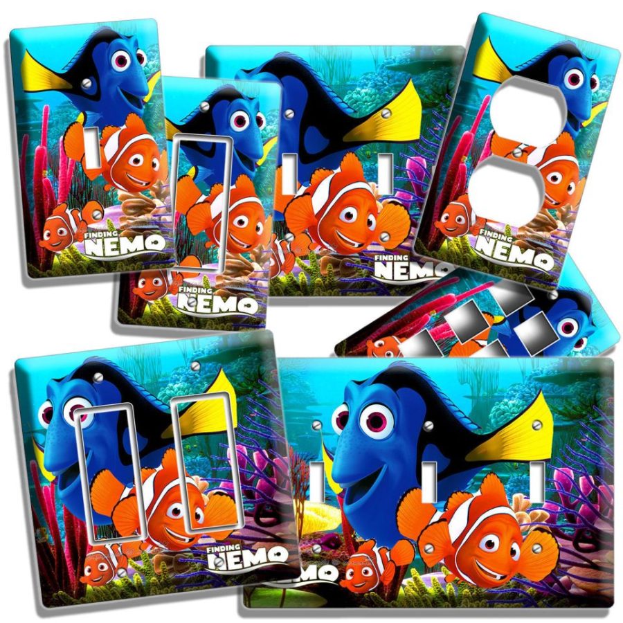FINDING NEMO DORY MARLIN OCEAN LIGHT SWITCH WALL PLATE OUTLET KIDS BEDROOM DECOR