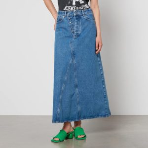 Ganni Organic Denim Maxi Skirt - EU 32/UK 4