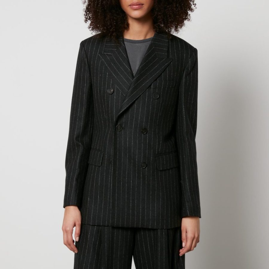 Golden Goose Journey W's Double-Breasted Pinstriped Wool-Blend Blazer - IT 40/UK 8