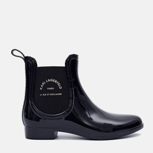 KARL LAGERFELD Women's Kalosh II Maison Karl Short Wellies - Black - UK 3