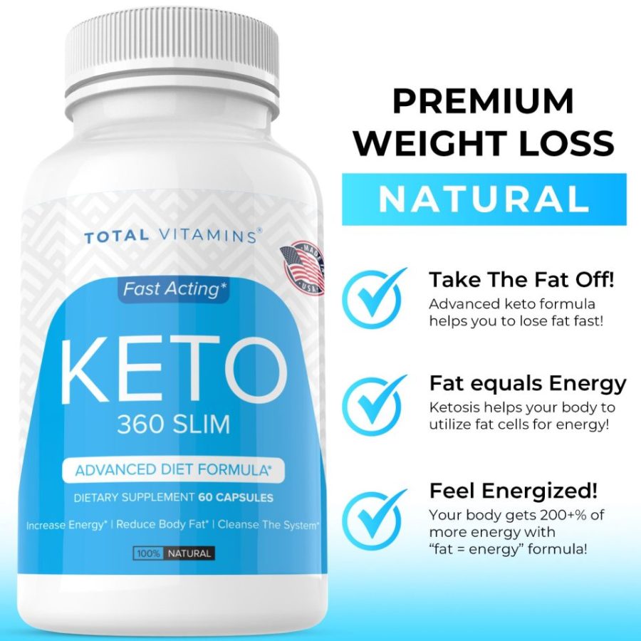 Keto 360 Slim Diet Pills Fat Burner Ultra Fast Pure Boost Burn Weight Loss