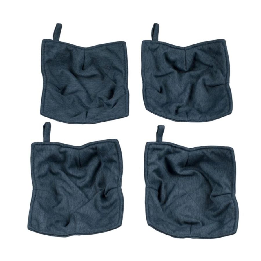 LIPPERT 2022107823 Cozy Bowl Holder Set - 4 Pieces, Navy Insulate Food and Protect Your Hands Made from Premium, Microwave-Safe Polyester Fabric Temperature Rated to 400°F Machine Washable