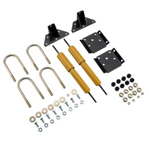 LIPPERT 281281 Heavy-Duty Shock Mount Kit for RV Trailers, Fits 3 in. Axle Tube, Shock Absorbing, Complete Bolt-On Mounting Kit, Gas Shocks, Suspension Repair Parts